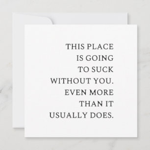 Grappige CoWorker Vertrekken - Grappige Nieuwe Baa Kaart