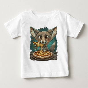Grappige coyote eten pizza