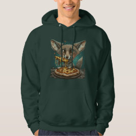 Grappige coyote eten pizza hoodie