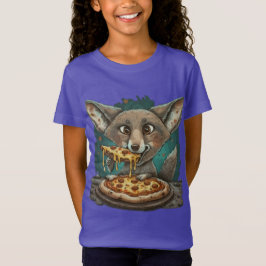 Grappige coyote eten pizza t-shirt