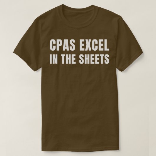Grappige CPA Excel in de Boekhouding T-shirt (Design voorkant)