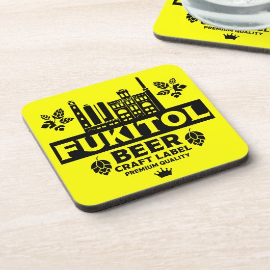 Grappige Craft Beer Labels Bier Onderzetter (Linkerzijde)