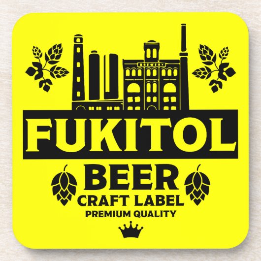 Grappige Craft Beer Labels Bier Onderzetter (Voorkant)