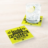 Grappige Craft Beer Labels Glazen Onderzetter (Schuin)