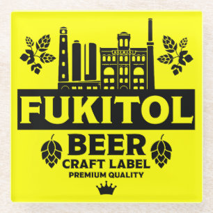 Grappige Craft Beer Labels Glazen Onderzetter