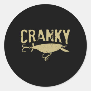 Grappige Cranky - Crankbyit Vis Lure Humor Visser Ronde Sticker