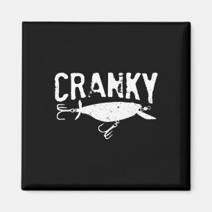 Grappige Cranky - Crankbyit Vislijn Humor Visser Magneet