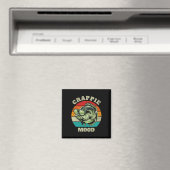 Grappige Crappie Stem Retro Vissen Sarcasme Vader  Magneet (Insitu (Vaatwasser))