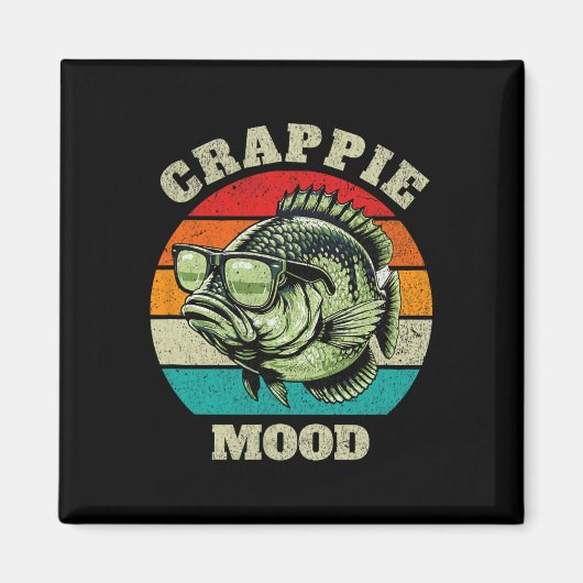 Grappige Crappie Stem Retro Vissen Sarcasme Vader  Magneet (Voorkant)