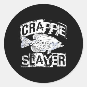 Grappige Crappie Vissen Zoetwatervis Cadeau Mannen Ronde Sticker