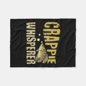 Grappige Crappie Whisperer Gevist Fleece Deken (Voorkant (Horizontaal))