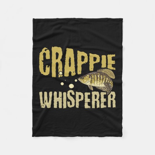 Grappige Crappie Whisperer Gevist Fleece Deken (Voorkant)