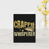 Grappige  Crappie Whisperer Gevist Kaart (Gele Bloem)