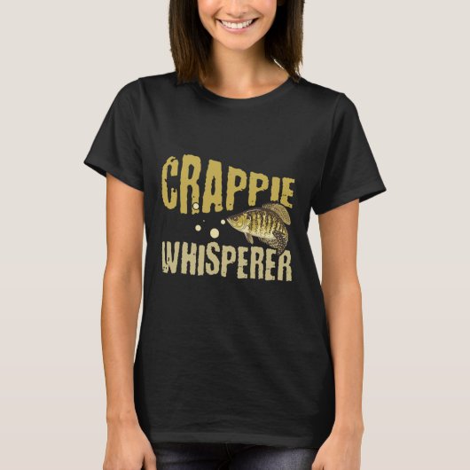 Grappige  Crappie Whisperer Gevist T-shirt (Voorkant)
