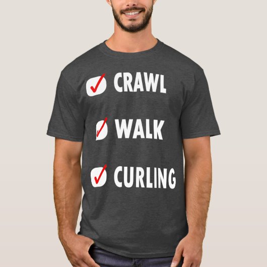 Grappige Crawl walk curling T-shirt (Voorkant)