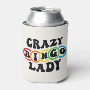 Grappige Crazy Bingo dame woordkunst Blikjeskoeler