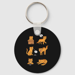 Grappige Crazy Cat Lover Moods Ginger voor Dames & Sleutelhanger