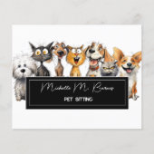 Grappige Crazy Cats Dogs Huisdier Sitter Business Flyer (Voorkant)