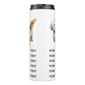 Grappige Crazy Cats Honden Huisdier Sitter Modern  Thermosbeker (Achterkant)