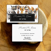 Grappige Crazy Cats Honden Huisdier Sitter Modern  Visitekaartje