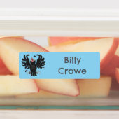 Grappige Crazy Crow Raven cartoon gepersonaliseerd Labels (Aangebracht)