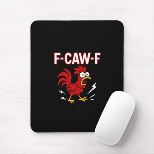 Grappige Crazy Rooster F-CAW-F Meme Muismat (Met muis)