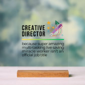 Grappige creatieve directeur acryl bord (Neutraal)