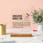 Grappige creatieve directeur acryl bord (Huwelijk)