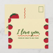 Grappige Crème en Rode Tomaten Briefkaart (Voorkant / Achterkant)