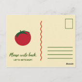 Grappige Crème en Rode Tomaten Briefkaart (Achterkant)