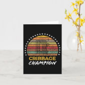 Grappige Cribbage Champion, winnaar bordspel Quote Kaart (Gele Bloem)