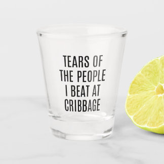 Grappige Cribbage Coaster Tranen van de Mensen die Shot Glas