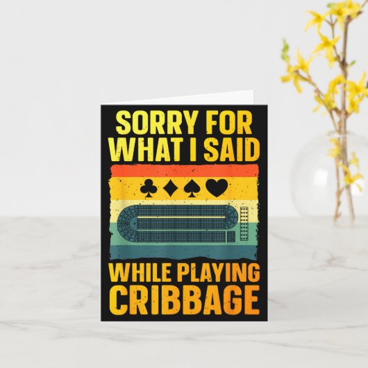 Grappige Cribbage Kunst Voor Mannen Vrouwen Kaarts Kaart (Gele Bloem)