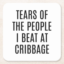 Grappige Cribbage Onderzetter Tranen van de Mensen