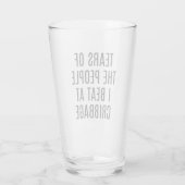 Grappige Cribbage Onderzetter Tranen van de Mensen Glas (Achterkant)
