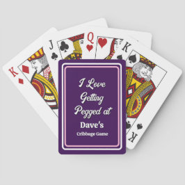 Grappige Cribbage Uitspraak Ik Hou Van Gepegd Paar Pokerkaarten