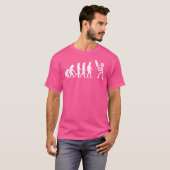 Grappige cricket evolutie cricket speler t-shirt (Voorkant volledig)