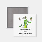 Grappige Cricket Presenterende Cicada's Bugs Insec Magneet (Voorkant / Achterkant)