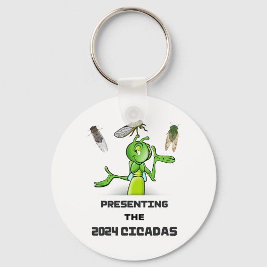 Grappige Cricket Presenterende Cicaden Bugs Insect Sleutelhanger (Voorkant)