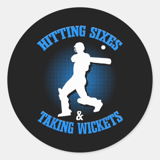Grappige Cricket  Ronde Sticker (Voorkant)