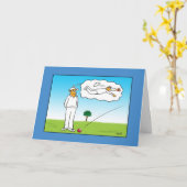 Grappige Cricket Verjaardag Kaart (Gele Bloem)