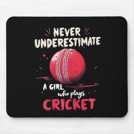 Grappige Cricketer Grapje Cricket Speler Muismat (Voorkant)