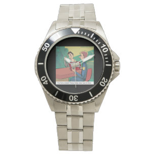 Grappige Criminaliteitsschets Kunstenaar Rick Lond Horloge