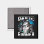 Grappige Cringe Sigma Wolf Gecertificeerde Gooner Magneet (Voorkant / Achterkant)