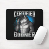 Grappige Cringe Sigma Wolf Gecertificeerde Gooner Muismat (Met muis)