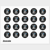 Grappige Cringe Sigma Wolf Gecertificeerde Gooner Ronde Sticker (Vel)