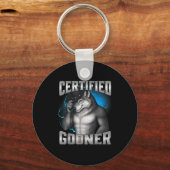Grappige Cringe Sigma Wolf Gecertificeerde Gooner  Sleutelhanger (Voorkant)