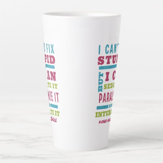 Grappige CRNA / anesthesioloog kan niet repareren Latte Mok (Voorkant)