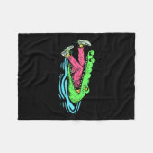 Grappige Croc Hunter jacht seizoen krokodillenjach Fleece Deken (Voorkant (Horizontaal))