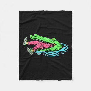 Grappige Croc Hunter jacht seizoen krokodillenjach Fleece Deken